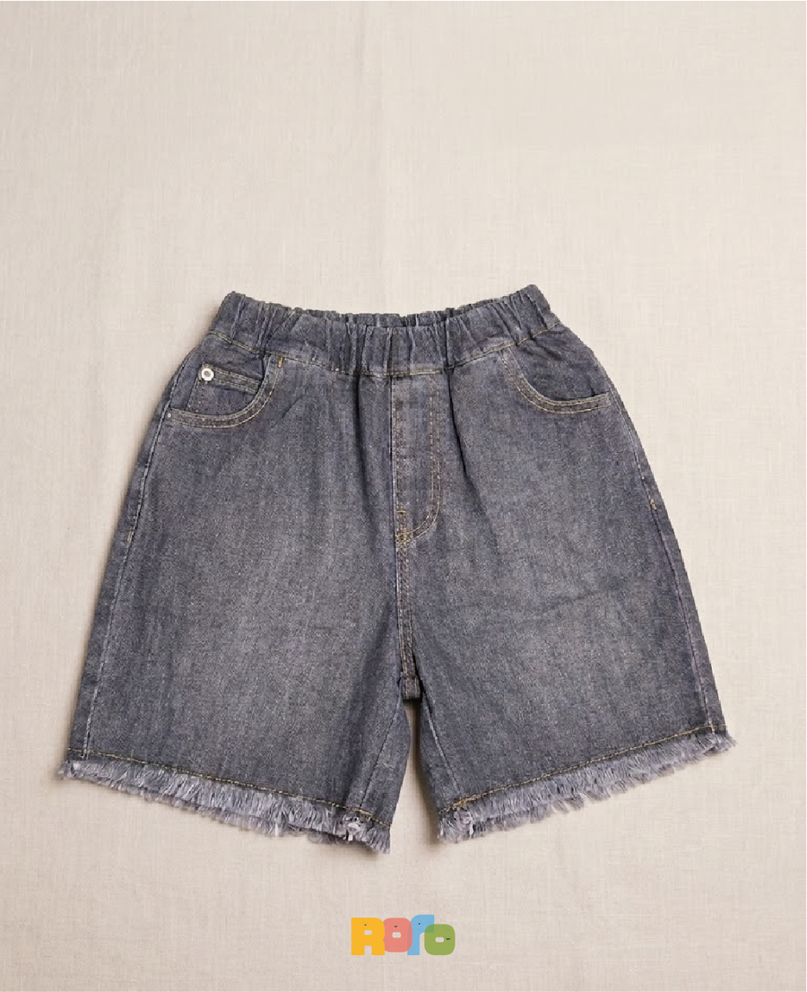 Unisex Washed Denim Shorts
