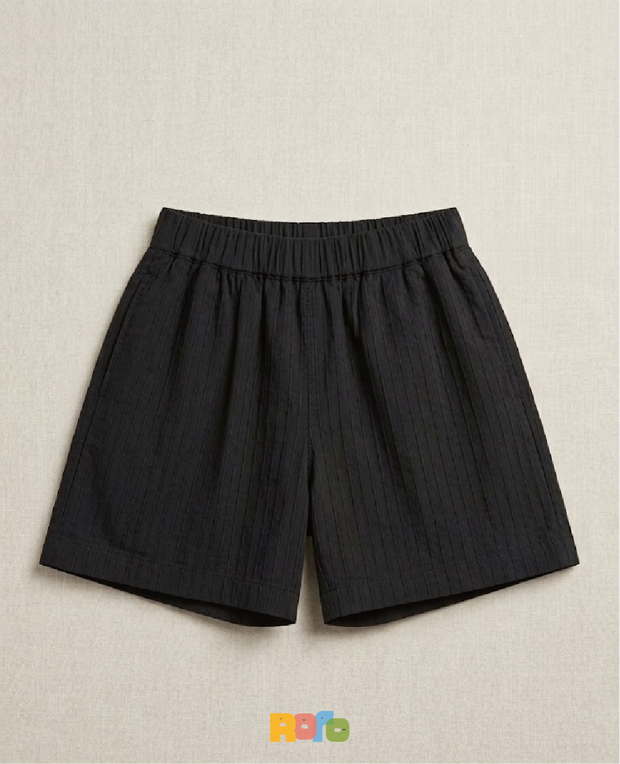 Unisex Black Pull-On Shorts