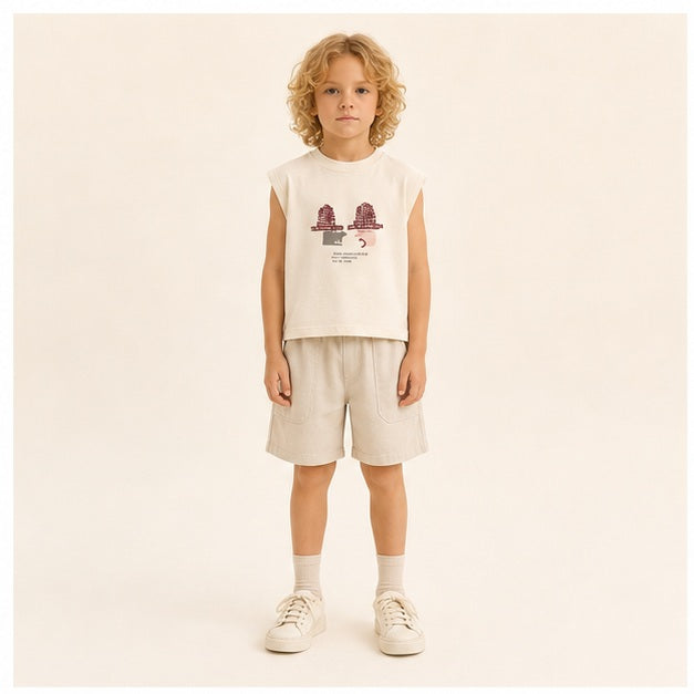 Unisex Sleeveless Graphic Top - Style 002