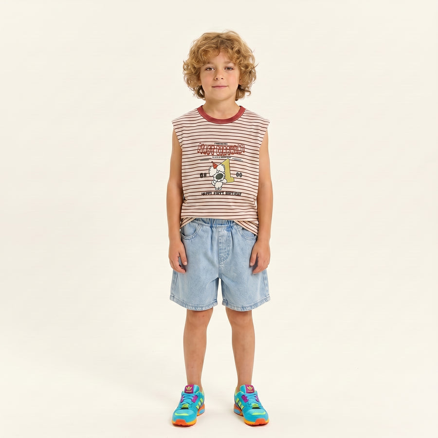 Unisex Striped Sleeveless Top